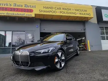 BMW i4 freshly detailed at Derek's Auto Detail Seattle